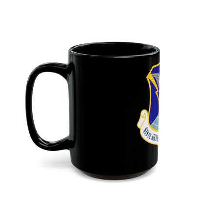 618 Air Operations Center AMC (U.S. Air Force) Black Coffee Mug-The Sticker Space