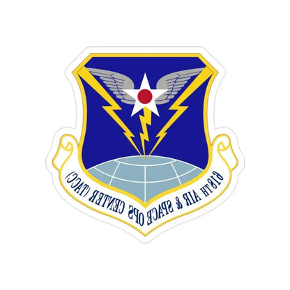 618 Air Operations Center AMC (U.S. Air Force) REVERSE PRINT Transparent Die-Cut STICKER 2 Inch Die-Cut Transparent - The Sticker Space