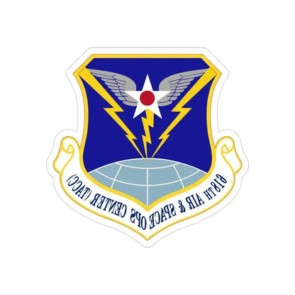 618 Air Operations Center AMC (U.S. Air Force) REVERSE PRINT Transparent Die-Cut STICKER - The Sticker Space