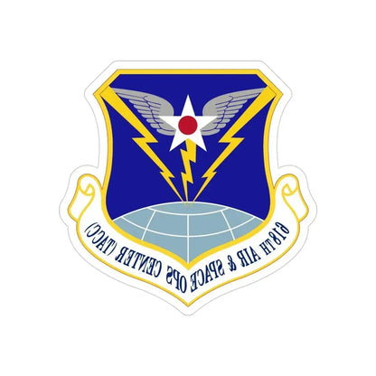 618 Air Operations Center AMC (U.S. Air Force) REVERSE PRINT Transparent Die-Cut STICKER - The Sticker Space