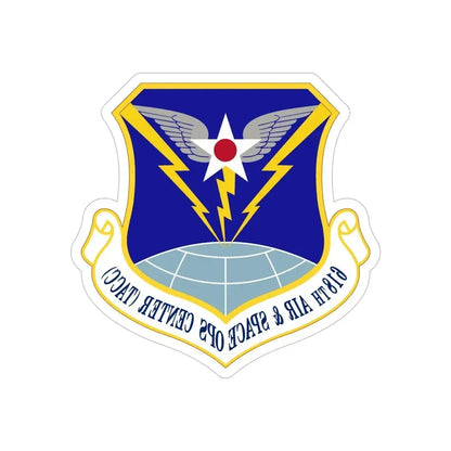 618 Air Operations Center AMC (U.S. Air Force) REVERSE PRINT Transparent Die-Cut STICKER - The Sticker Space