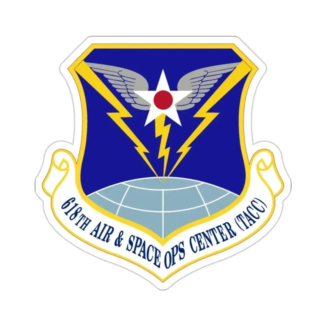618 Air Operations Center AMC (U.S. Air Force) STICKER Vinyl Die-Cut Decal 2 Inch - The Sticker Space