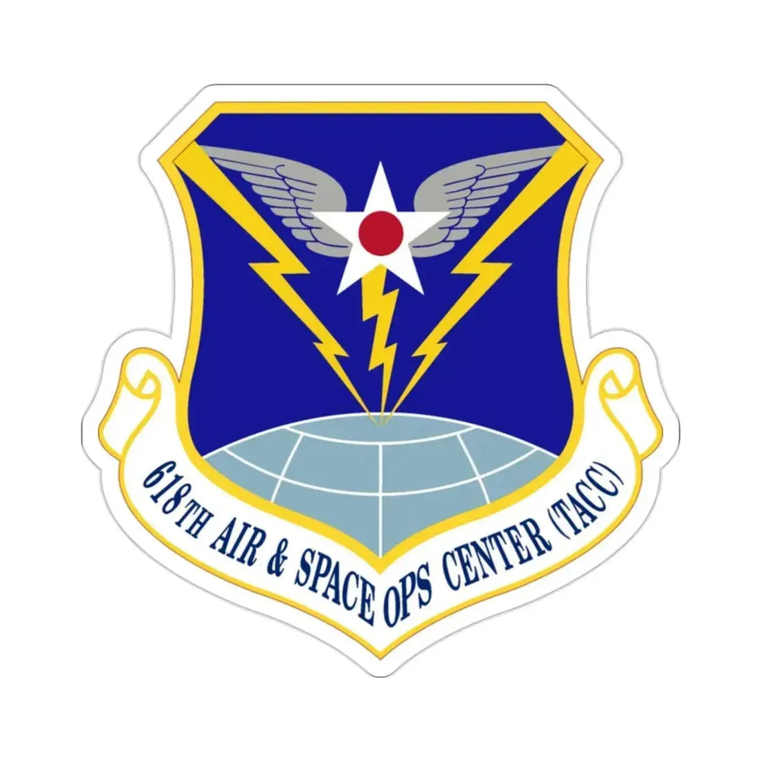 618 Air Operations Center AMC (U.S. Air Force) STICKER Vinyl Die-Cut Decal 2 Inch - The Sticker Space