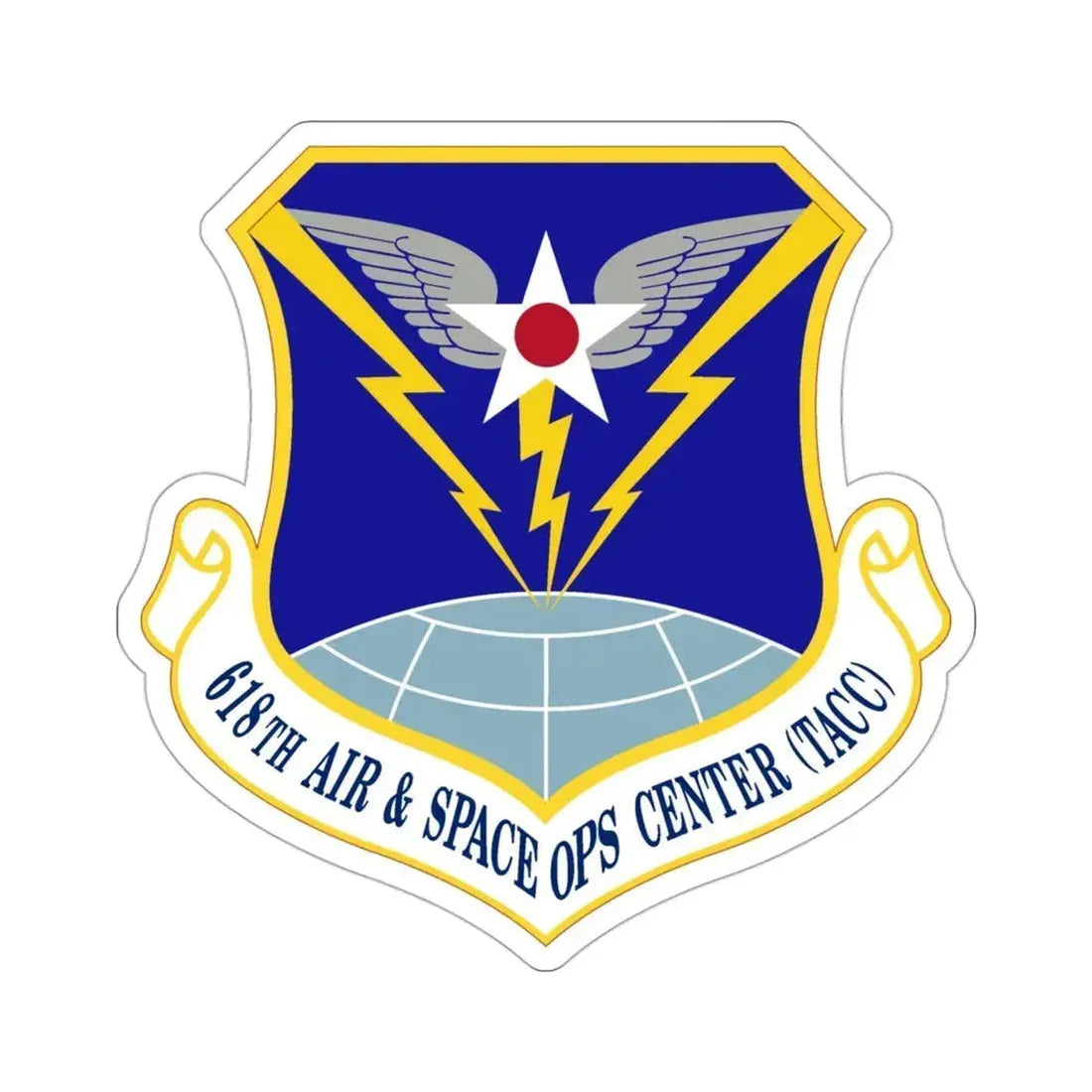 618 Air Operations Center AMC (U.S. Air Force) STICKER Vinyl Die-Cut Decal 3 Inch - The Sticker Space