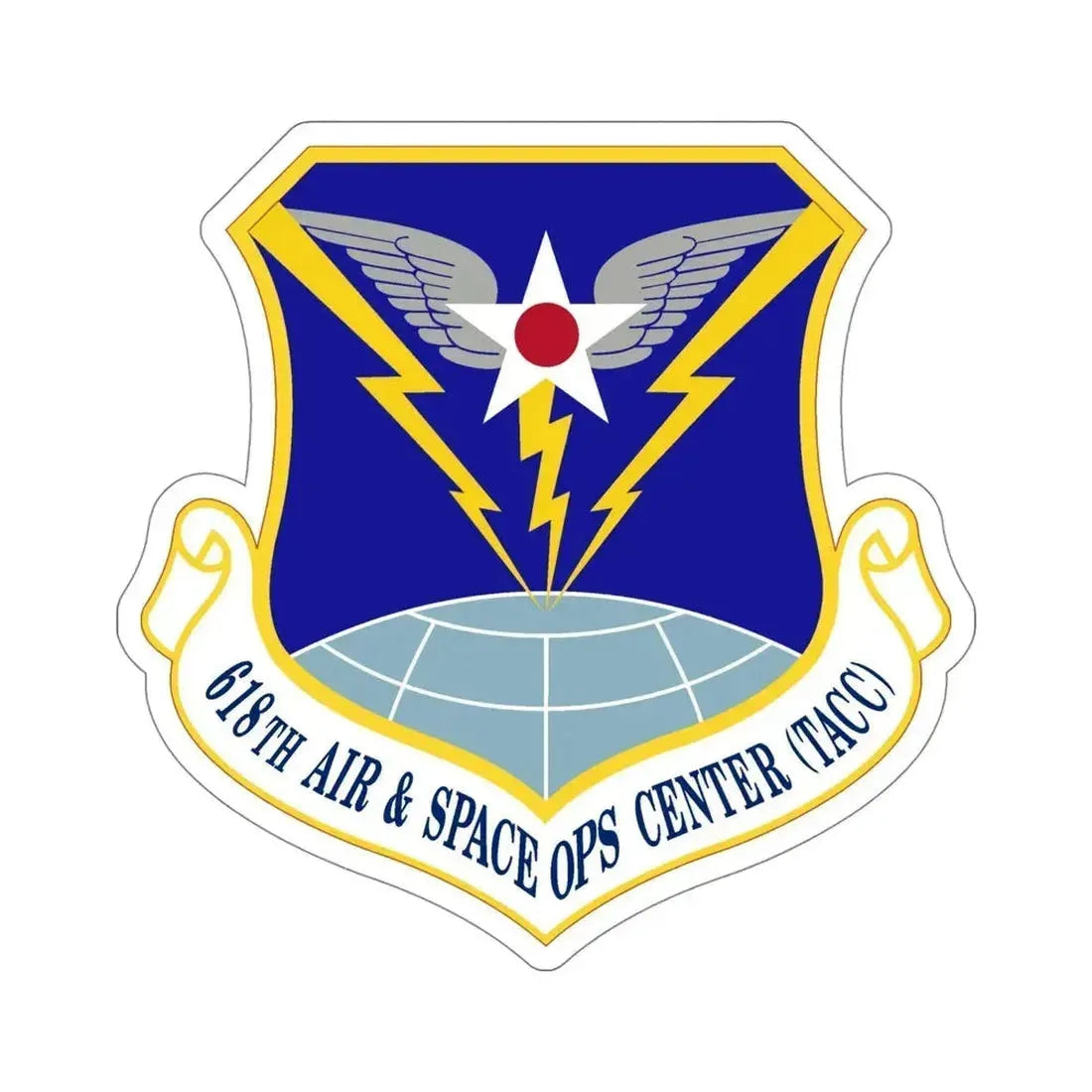618 Air Operations Center AMC (U.S. Air Force) STICKER Vinyl Die-Cut Decal 5 Inch - The Sticker Space
