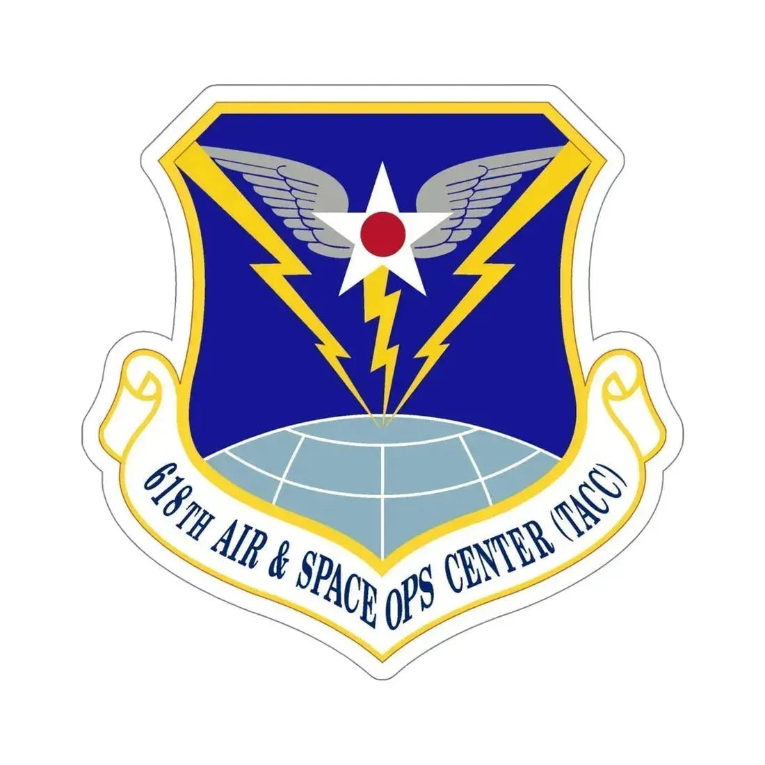 618 Air Operations Center AMC (U.S. Air Force) STICKER Vinyl Die-Cut Decal 6 Inch - The Sticker Space