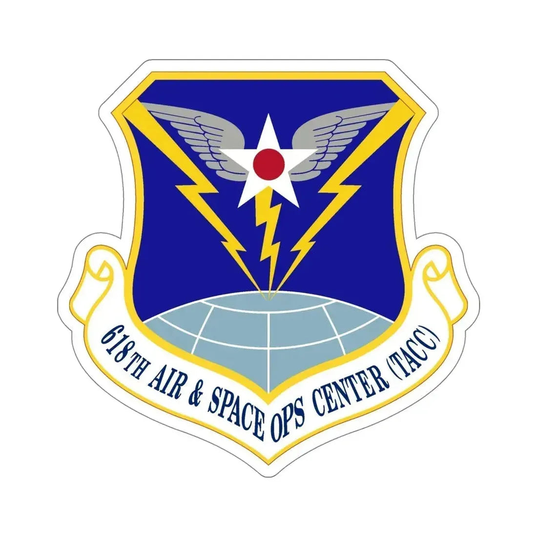 618 Air Operations Center AMC (U.S. Air Force) STICKER Vinyl Die-Cut Decal 6 Inch - The Sticker Space