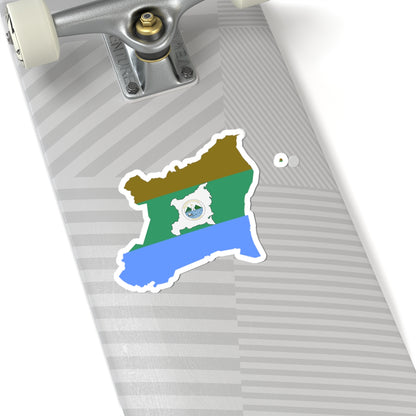 Flag-map of RAAN (Nicaragua) STICKER Vinyl Kiss-Cut Decal