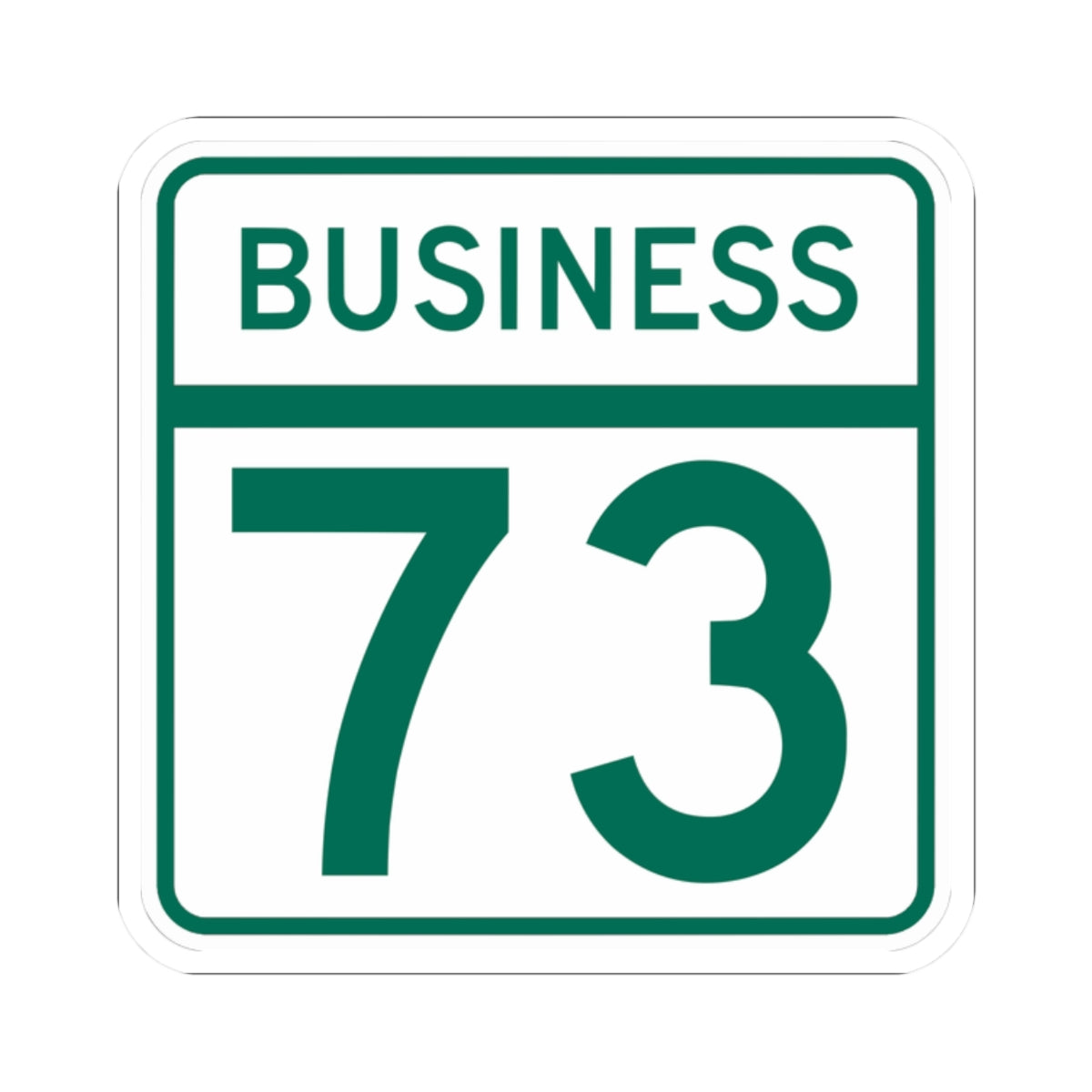 MD Route 73 Business (Maryland) (Road Sign) STICKER Vinyl Kiss-Cut Decal