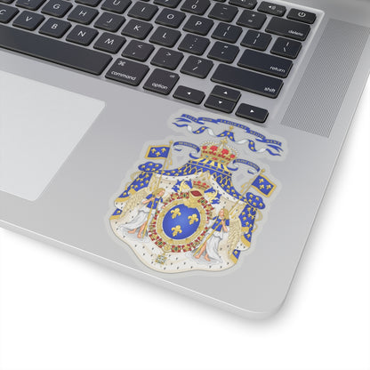 Grand Royal Coat of Arms of France - STICKER Vinyl Kiss-Cut Decal