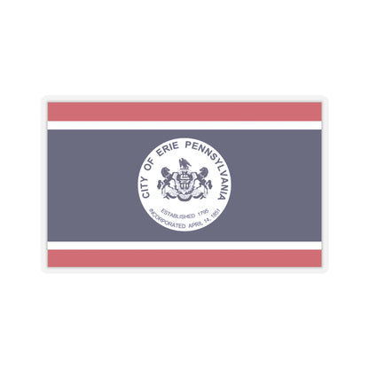 Flag of Erie, Pennsylvania - STICKER Vinyl Kiss-Cut Decal