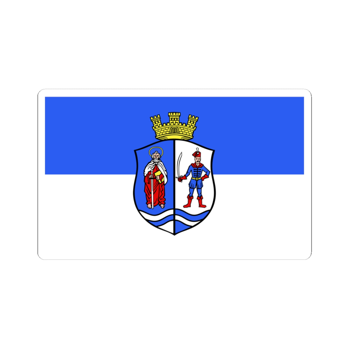 Flag of Bacs-Kiskun County (Hungary) STICKER Vinyl Kiss-Cut Decal