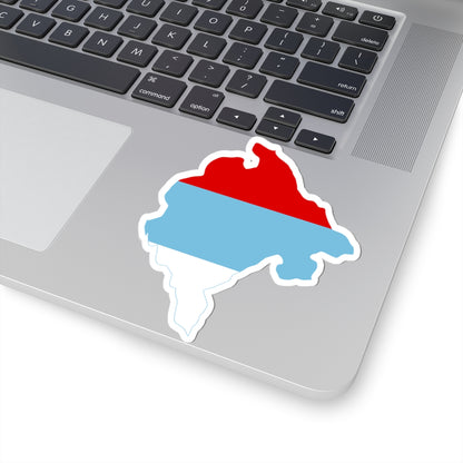 Flag-map of Montenegro 1993-2004 (Montenegro) STICKER Vinyl Kiss-Cut Decal
