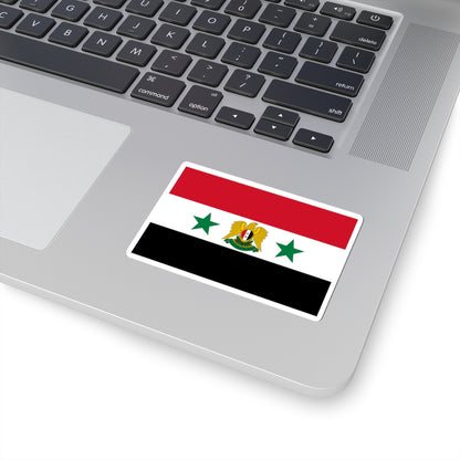 Flag of the Minister of Defense of Syria 1980-2024 (Syria) STICKER Vinyl Kiss-Cut Decal
