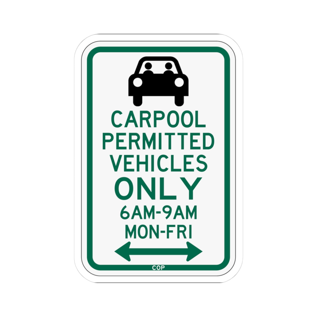 PBOT Road sign P4451D (Oregon) (Road Sign) STICKER Vinyl Kiss-Cut Decal
