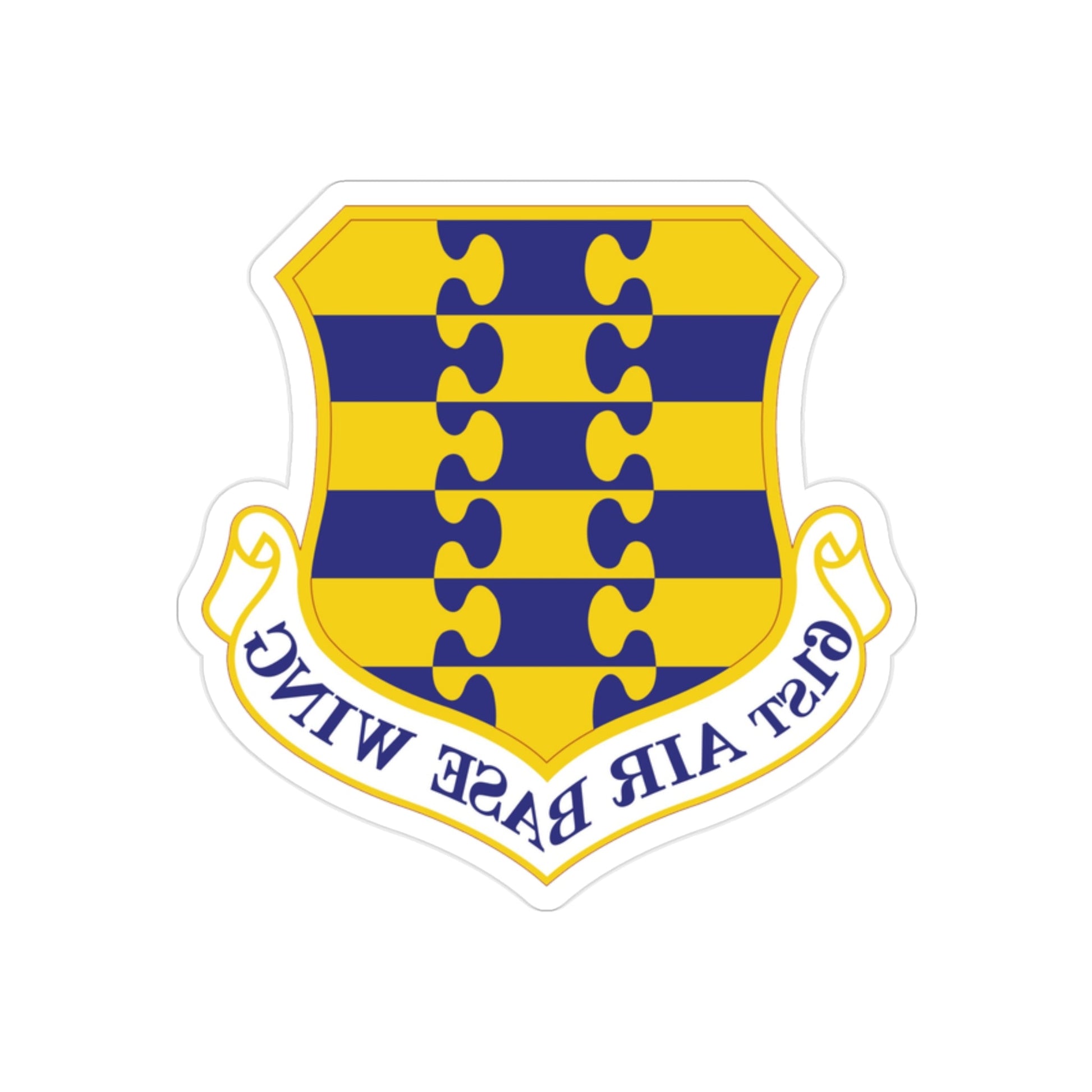 61st Air Base Wing (U.S. Air Force) REVERSE PRINT Transparent STICKER-2" × 2"-The Sticker Space