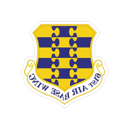61st Air Base Wing (U.S. Air Force) REVERSE PRINT Transparent Die-Cut STICKER - The Sticker Space
