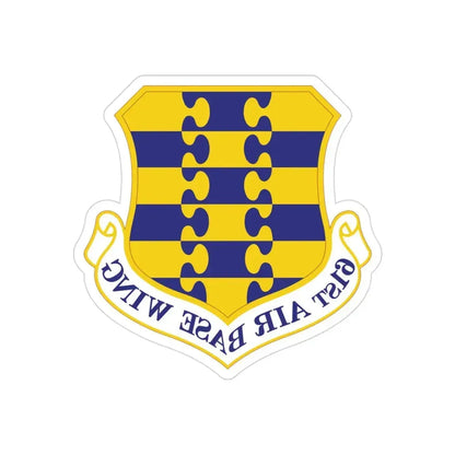 61st Air Base Wing (U.S. Air Force) REVERSE PRINT Transparent Die-Cut STICKER - The Sticker Space
