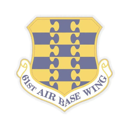 61st Air Base Wing (U.S. Air Force) STICKER Vinyl Kiss-Cut Decal 2 Inch Transparent - The Sticker Space