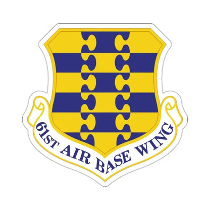 61st Air Base Wing (U.S. Air Force) STICKER Vinyl Kiss-Cut Decal 2 Inch White - The Sticker Space