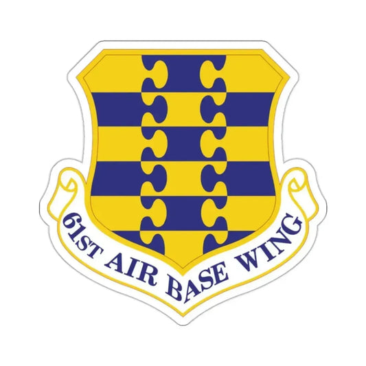 61st Air Base Wing (U.S. Air Force) STICKER Vinyl Kiss-Cut Decal 2 Inch White - The Sticker Space