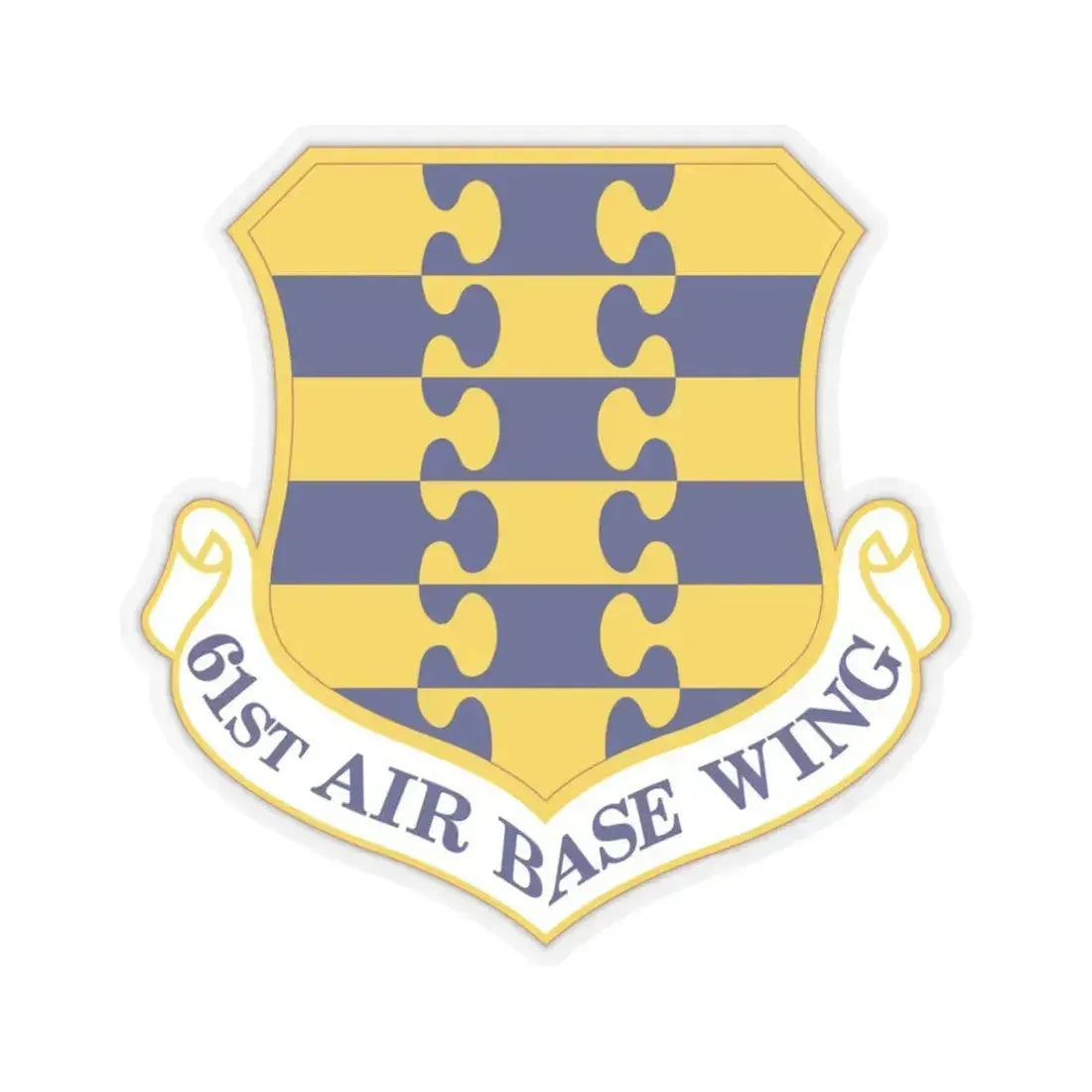 61st Air Base Wing (U.S. Air Force) STICKER Vinyl Kiss-Cut Decal 3 Inch Transparent - The Sticker Space