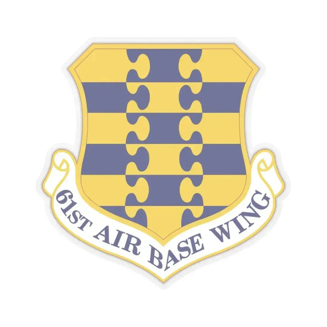 61st Air Base Wing (U.S. Air Force) STICKER Vinyl Kiss-Cut Decal 4 Inch Transparent - The Sticker Space