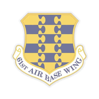 61st Air Base Wing (U.S. Air Force) STICKER Vinyl Kiss-Cut Decal 4 Inch Transparent - The Sticker Space