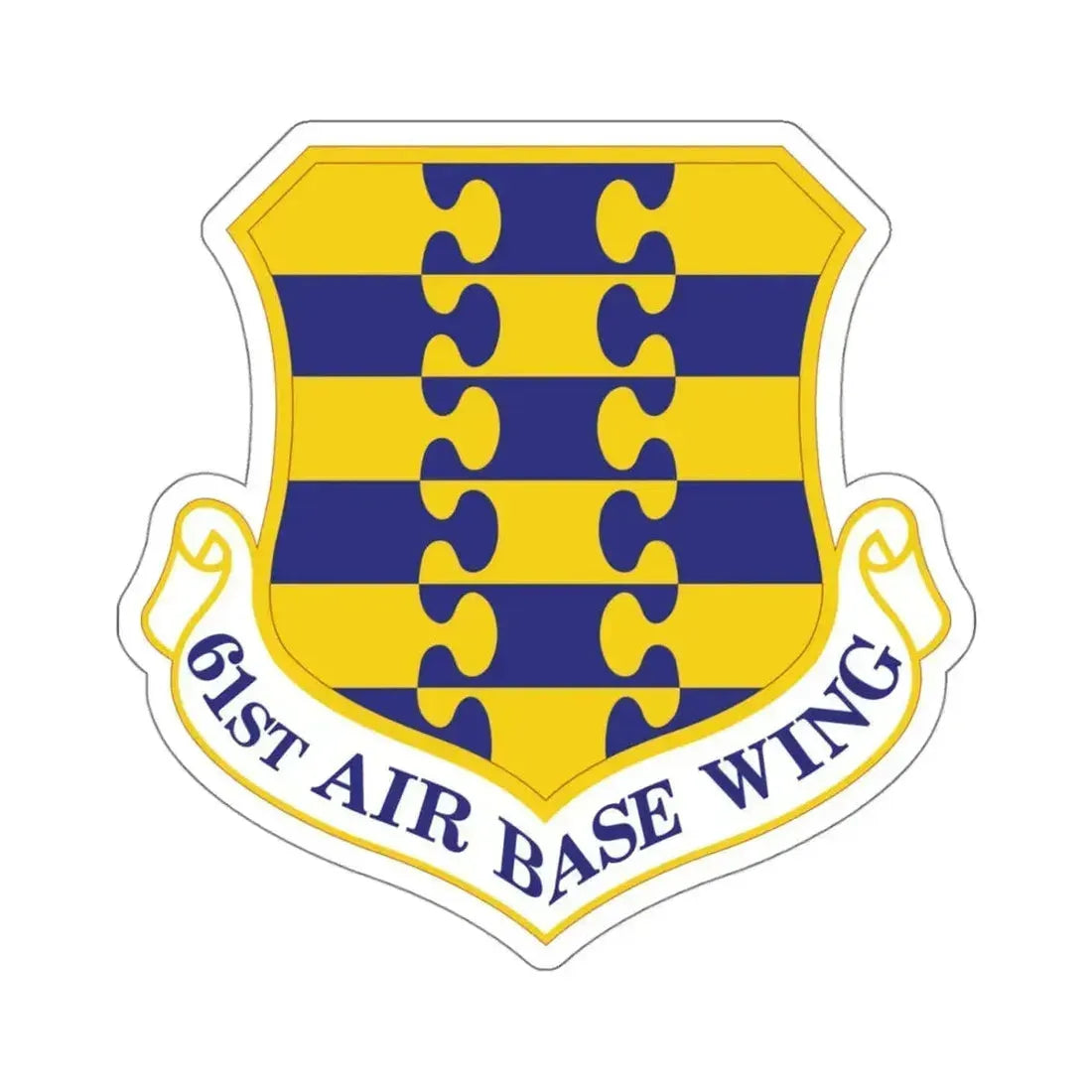 61st Air Base Wing (U.S. Air Force) STICKER Vinyl Kiss-Cut Decal 4 Inch White - The Sticker Space