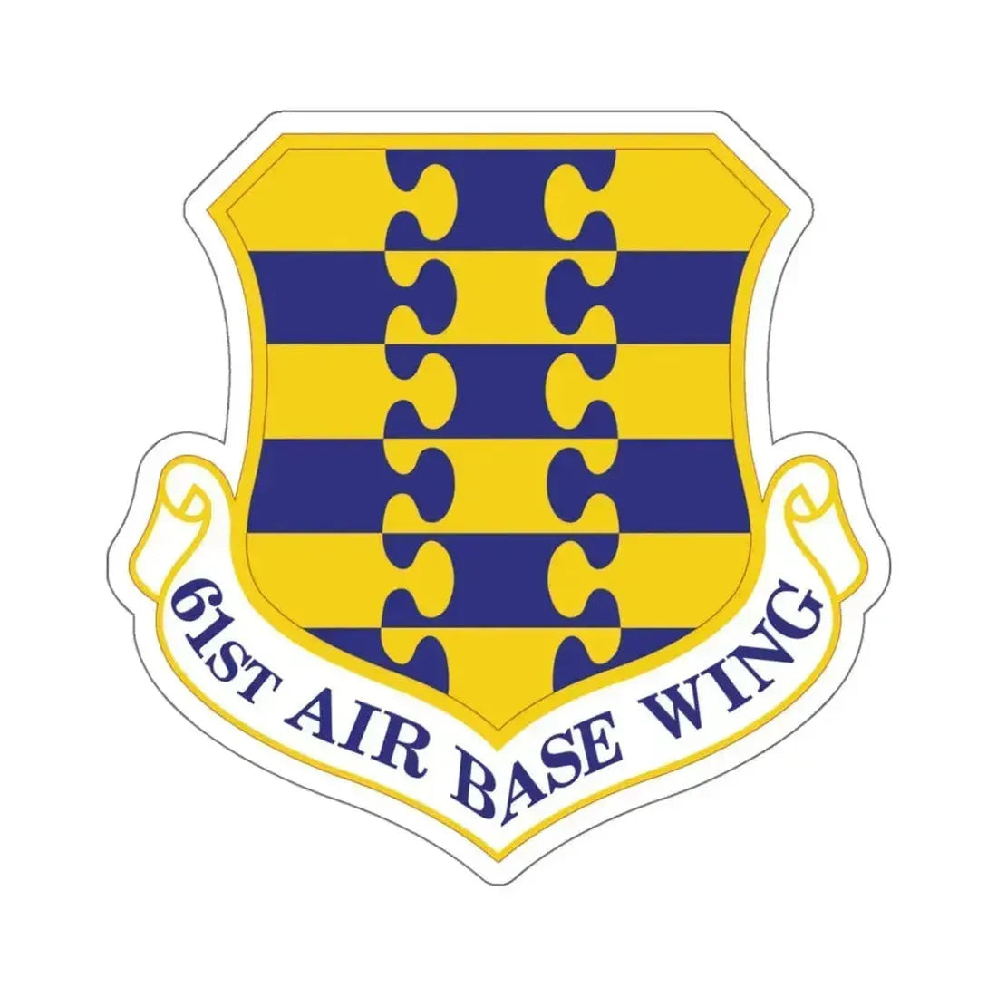 61st Air Base Wing (U.S. Air Force) STICKER Vinyl Kiss-Cut Decal 6 Inch White - The Sticker Space
