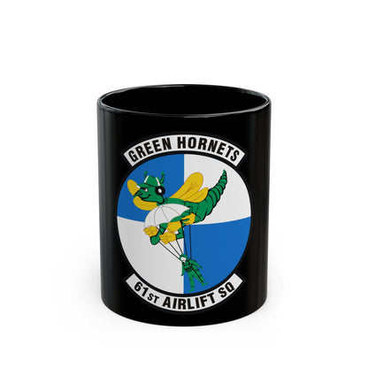 61st Airlift Squadron (U.S. Air Force) Black Coffee Mug-11oz-The Sticker Space