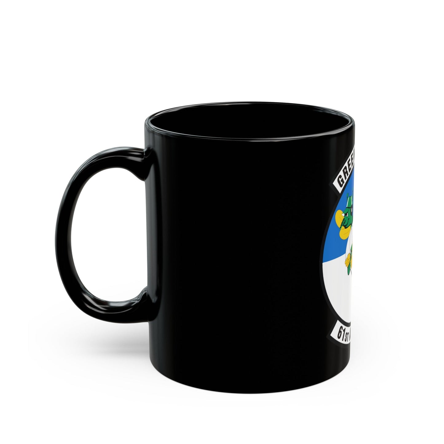 61st Airlift Squadron (U.S. Air Force) Black Coffee Mug-The Sticker Space