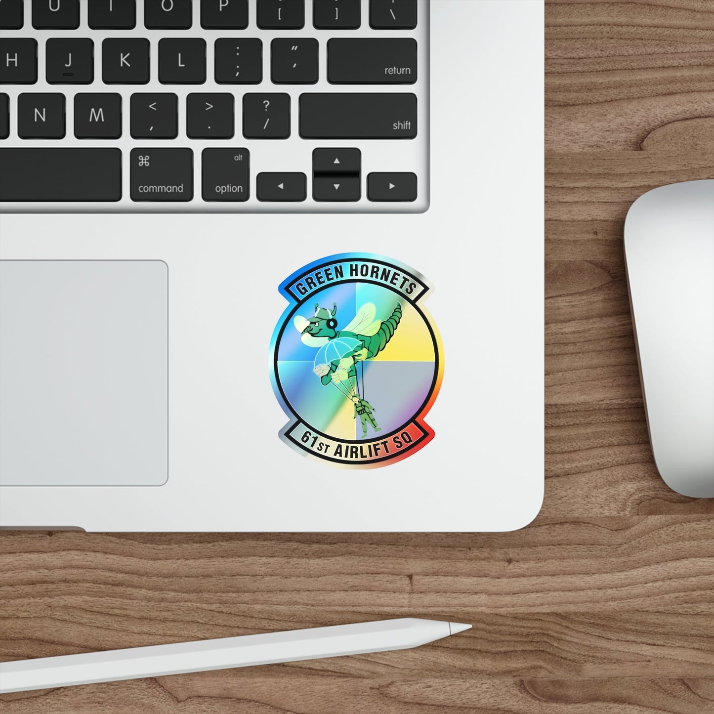 61st Airlift Squadron (U.S. Air Force) Holographic STICKER Die-Cut Vinyl Decal-The Sticker Space