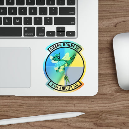 61st Airlift Squadron (U.S. Air Force) Holographic STICKER Die-Cut Vinyl Decal-The Sticker Space