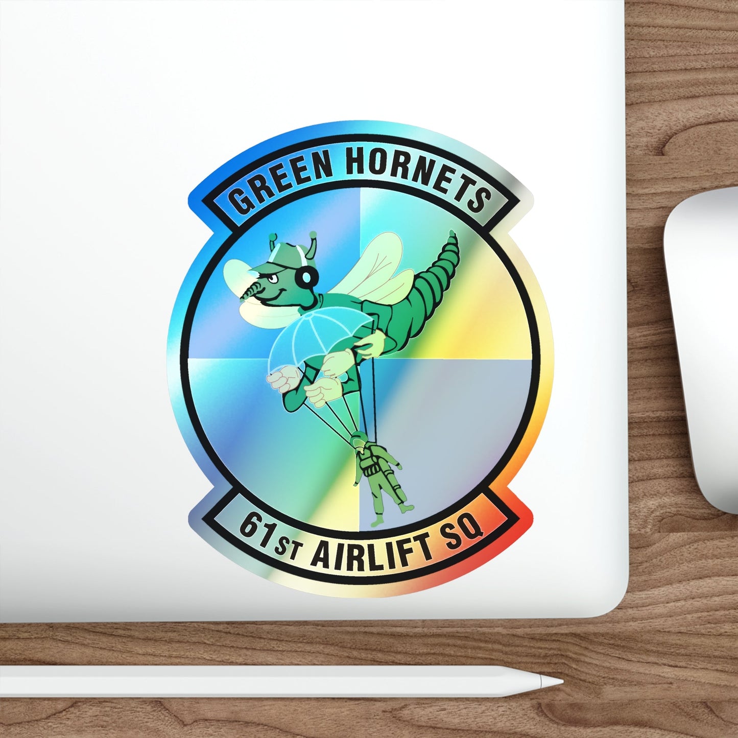 61st Airlift Squadron (U.S. Air Force) Holographic STICKER Die-Cut Vinyl Decal-The Sticker Space