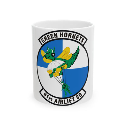 61st Airlift Squadron (U.S. Air Force) White Coffee Mug-11oz-The Sticker Space