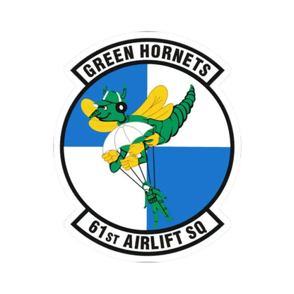 61st Airlift Squadron (U.S. Air Force) STICKER Vinyl Kiss-Cut Decal 2 Inch White - The Sticker Space