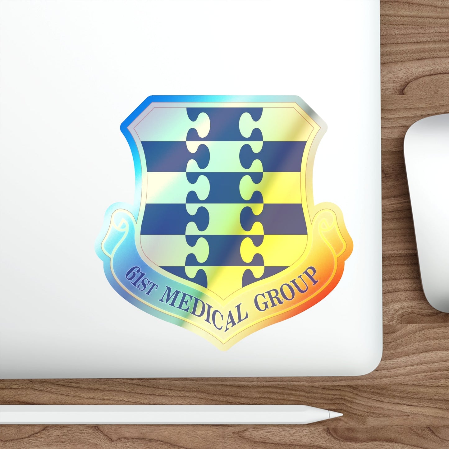 61st Medical Group (U.S. Air Force) Holographic STICKER Die-Cut Vinyl Decal-The Sticker Space