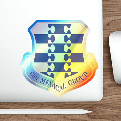 61st Medical Group (U.S. Air Force) Holographic STICKER Die-Cut Vinyl Decal-The Sticker Space