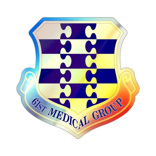 61st Medical Group (U.S. Air Force) Holographic STICKER Die-Cut Vinyl Decal 6 Inch Holographic - The Sticker Space