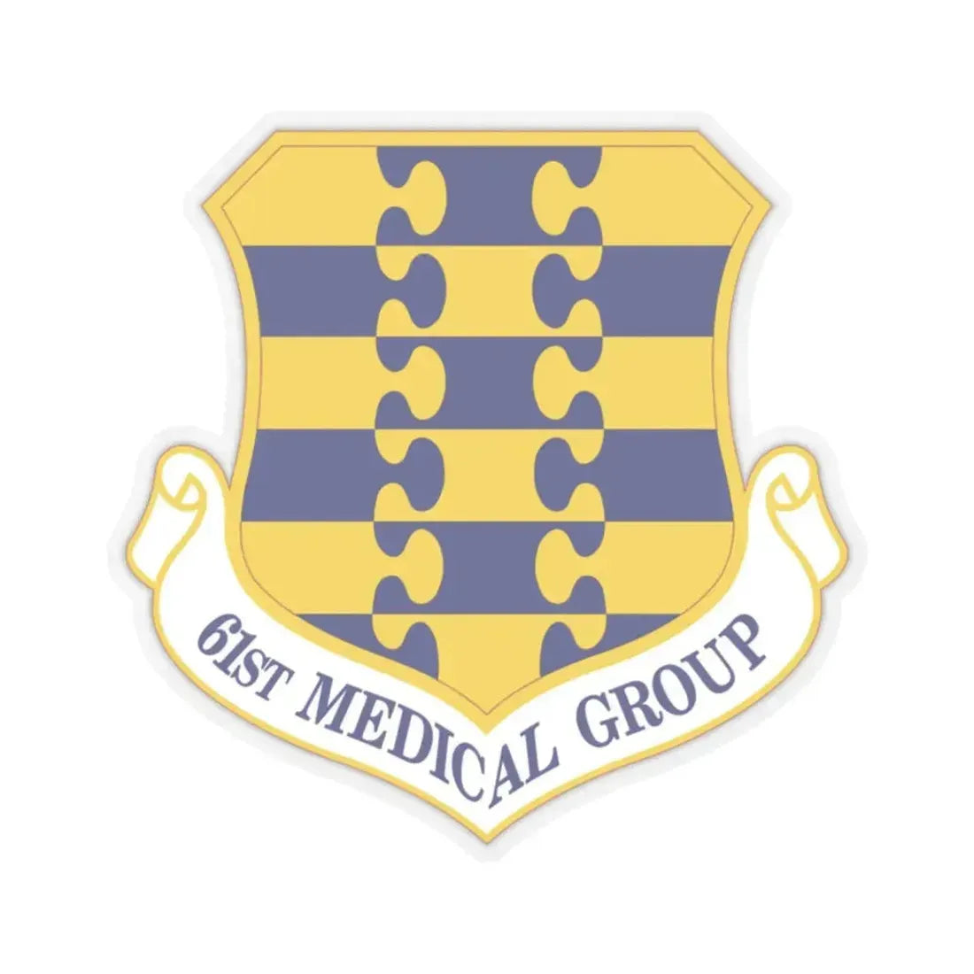 61st Medical Group (U.S. Air Force) STICKER Vinyl Kiss-Cut Decal 2 Inch Transparent - The Sticker Space