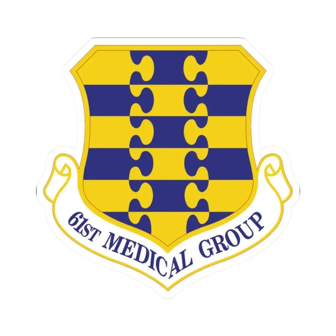 61st Medical Group (U.S. Air Force) STICKER Vinyl Kiss-Cut Decal 2 Inch White - The Sticker Space