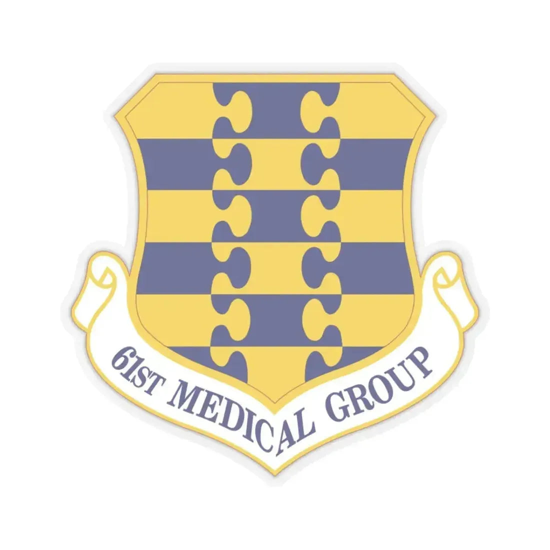 61st Medical Group (U.S. Air Force) STICKER Vinyl Kiss-Cut Decal 3 Inch Transparent - The Sticker Space