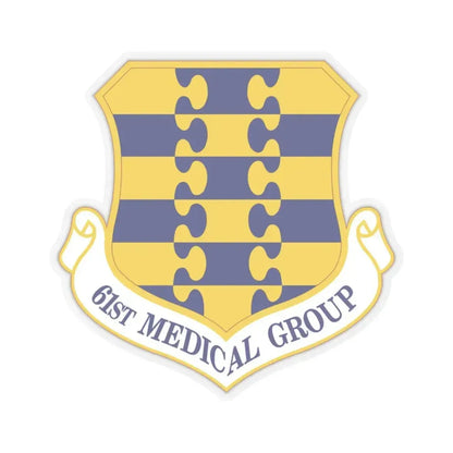 61st Medical Group (U.S. Air Force) STICKER Vinyl Kiss-Cut Decal 3 Inch Transparent - The Sticker Space