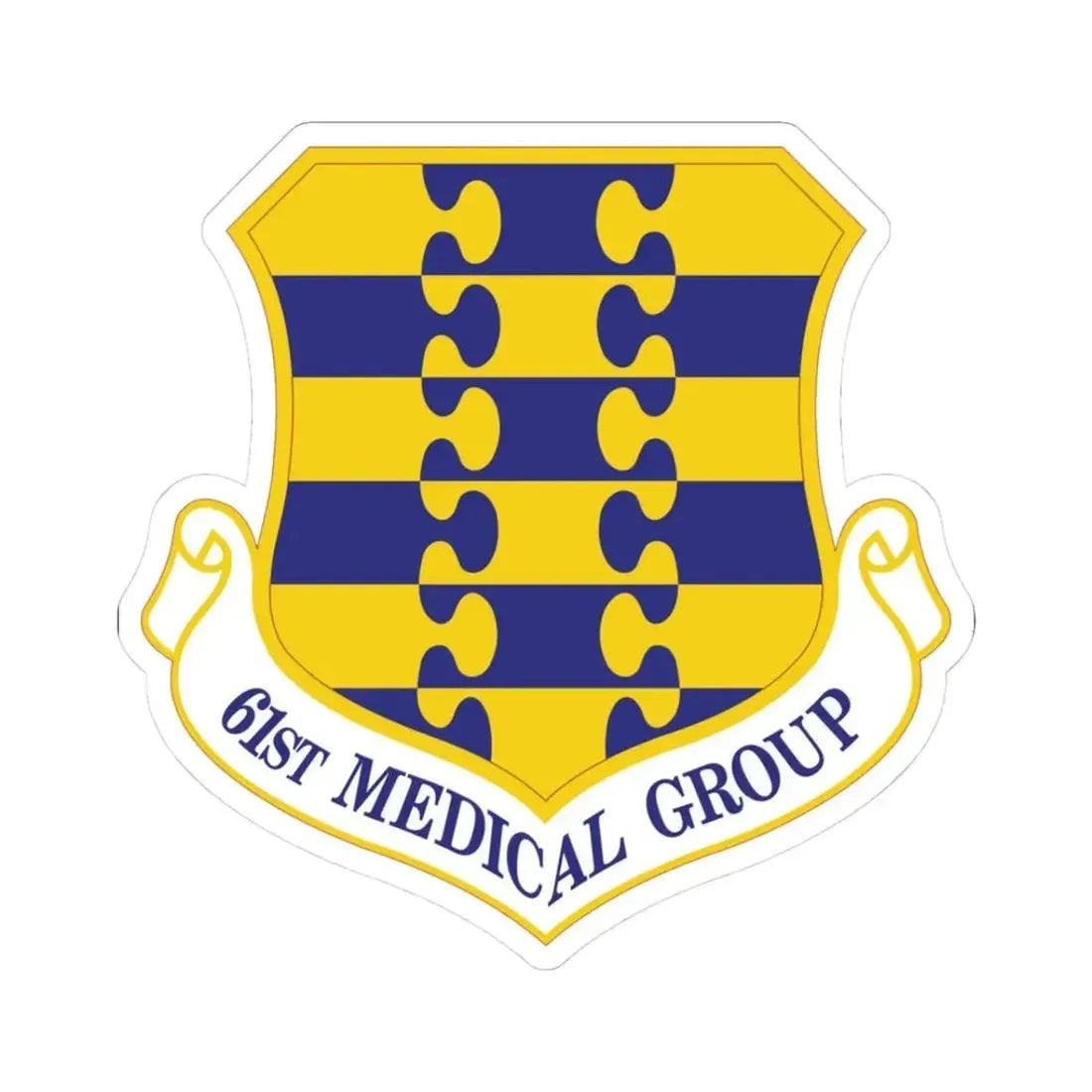 61st Medical Group (U.S. Air Force) STICKER Vinyl Kiss-Cut Decal 3 Inch White - The Sticker Space