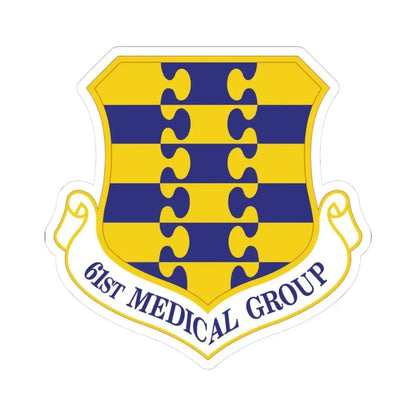 61st Medical Group (U.S. Air Force) STICKER Vinyl Kiss-Cut Decal 3 Inch White - The Sticker Space