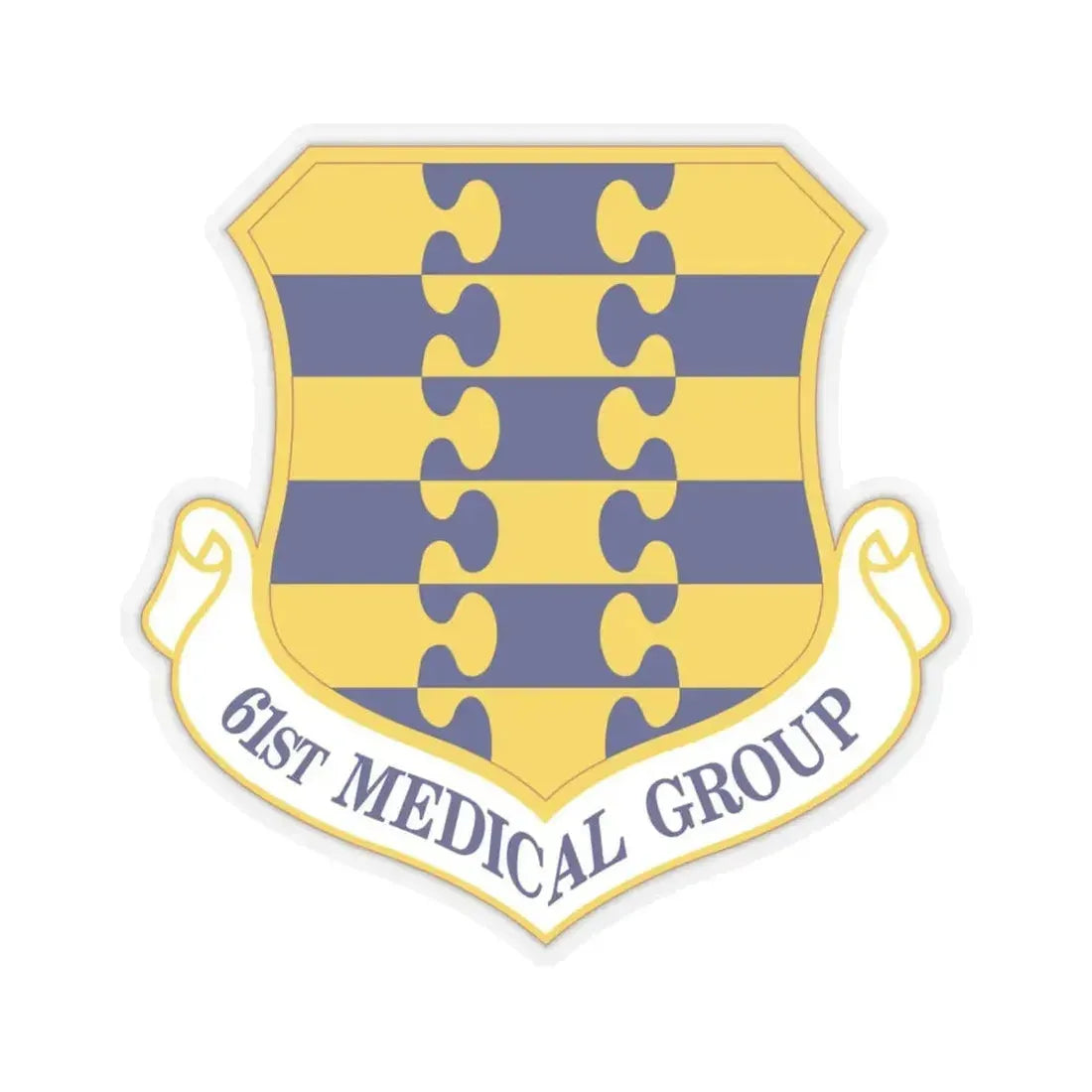 61st Medical Group (U.S. Air Force) STICKER Vinyl Kiss-Cut Decal 4 Inch Transparent - The Sticker Space