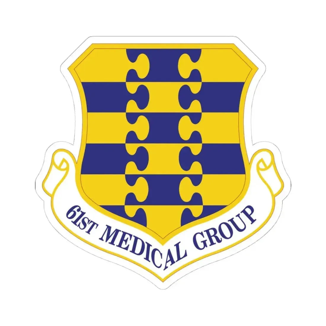 61st Medical Group (U.S. Air Force) STICKER Vinyl Kiss-Cut Decal 4 Inch White - The Sticker Space