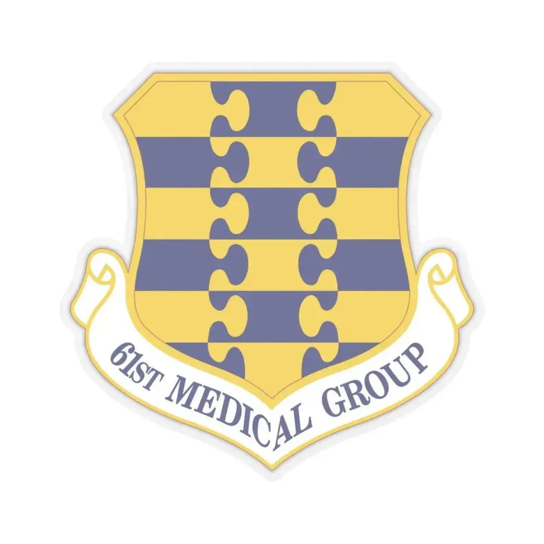61st Medical Group (U.S. Air Force) STICKER Vinyl Kiss-Cut Decal 6 Inch Transparent - The Sticker Space