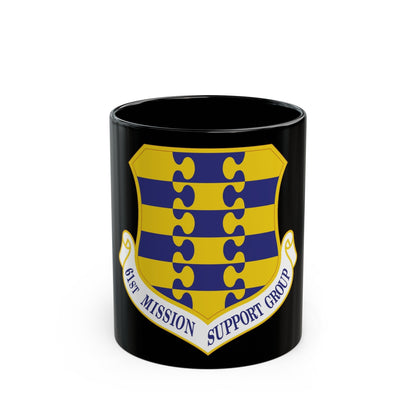 61st Mission Support Group (U.S. Air Force) Black Coffee Mug-11oz-The Sticker Space